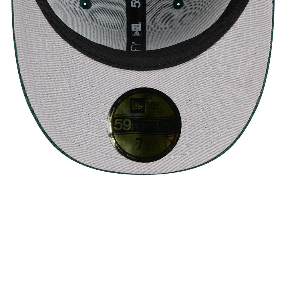 New Era - 59FIFTY Fitted Cap - Oakland Athletics - CHENILLE POP - Dark Green - Headz Up 