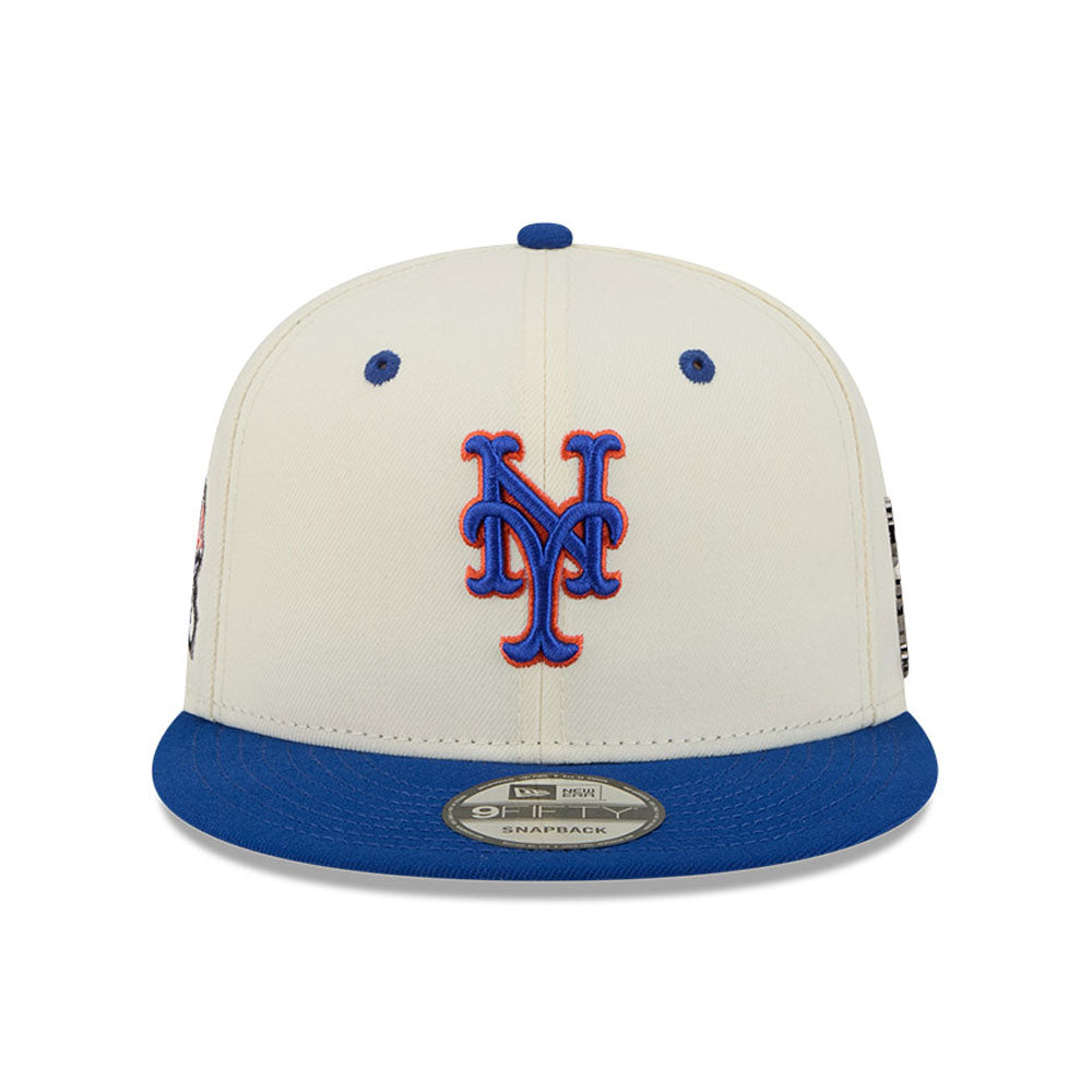 New Era - 9FIFTY Snapback - New York Mets - MASCOT PIN - Chrome/Blue - Headz Up 