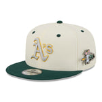 New Era - 9FIFTY Snapback - Oakland Athletics - MASCOT PIN - Chrome/Dark Green - Headz Up 