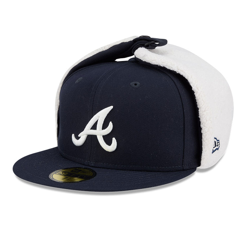 New Era - 59FIFTY Fitted Cap - Atlanta Braves - DOG EAR CLASSIC - Navy - Headz Up 