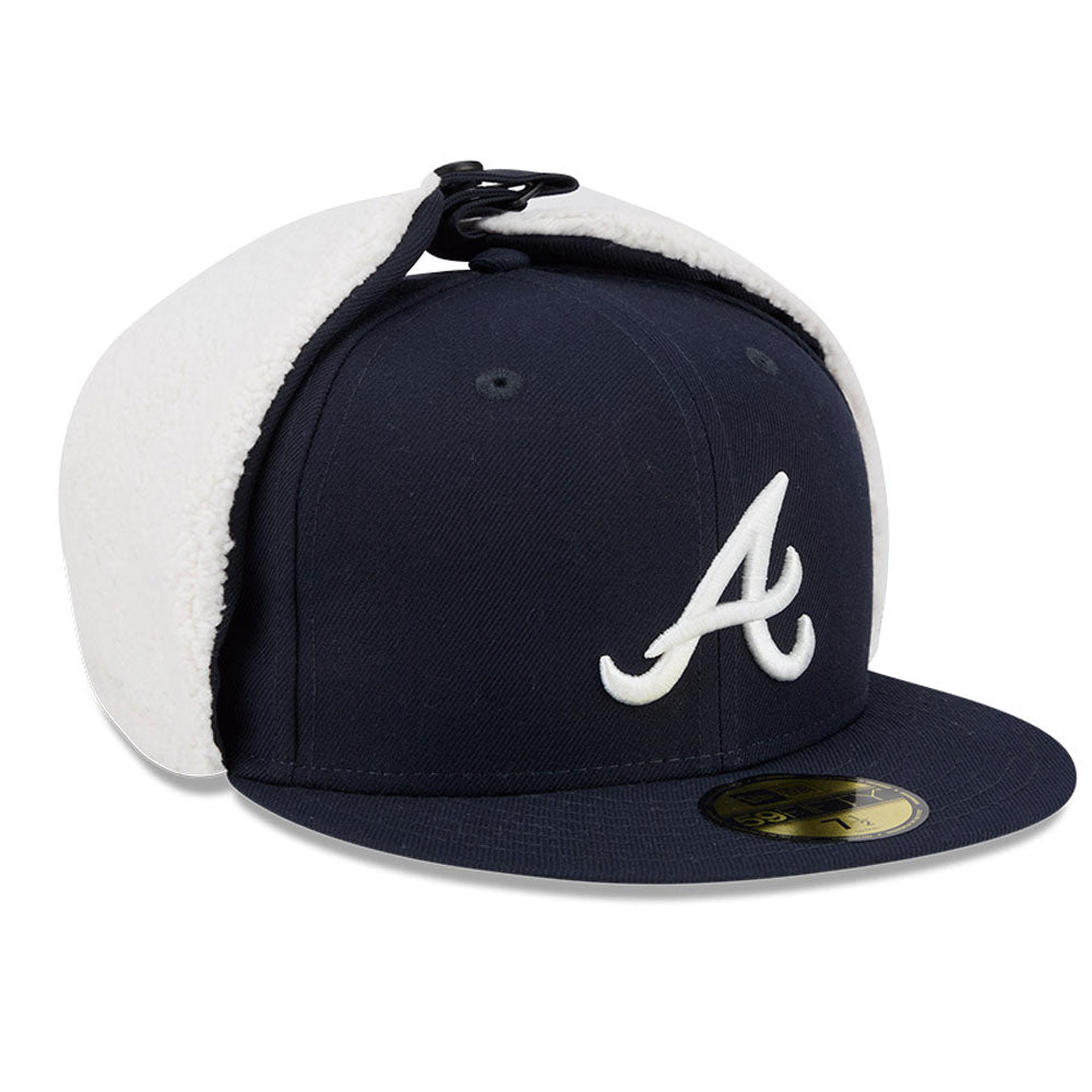 New Era - 59FIFTY Fitted Cap - Atlanta Braves - DOG EAR CLASSIC - Navy - Headz Up 