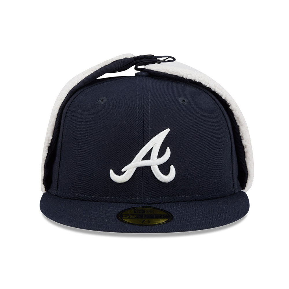 New Era - 59FIFTY Fitted Cap - Atlanta Braves - DOG EAR CLASSIC - Navy - Headz Up 