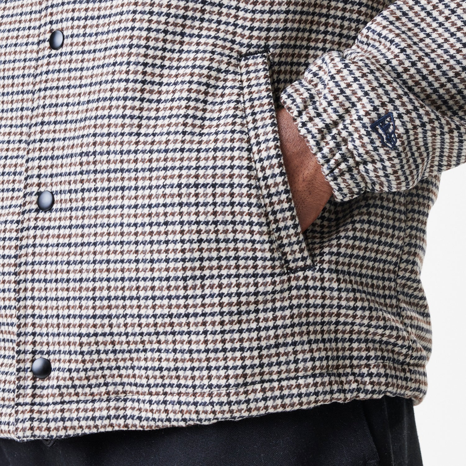 New Era - MLB Check Coaches Jacket - New York Yankees - Brown - Headz Up 