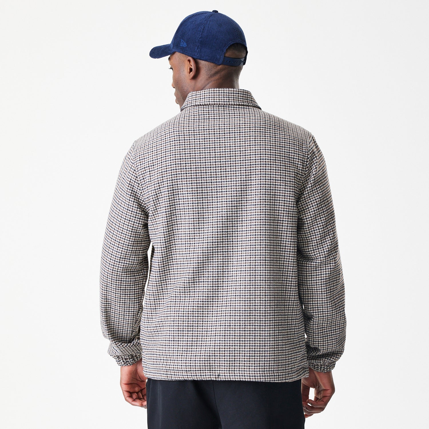 New Era - MLB Check Coaches Jacket - New York Yankees - Brown - Headz Up 
