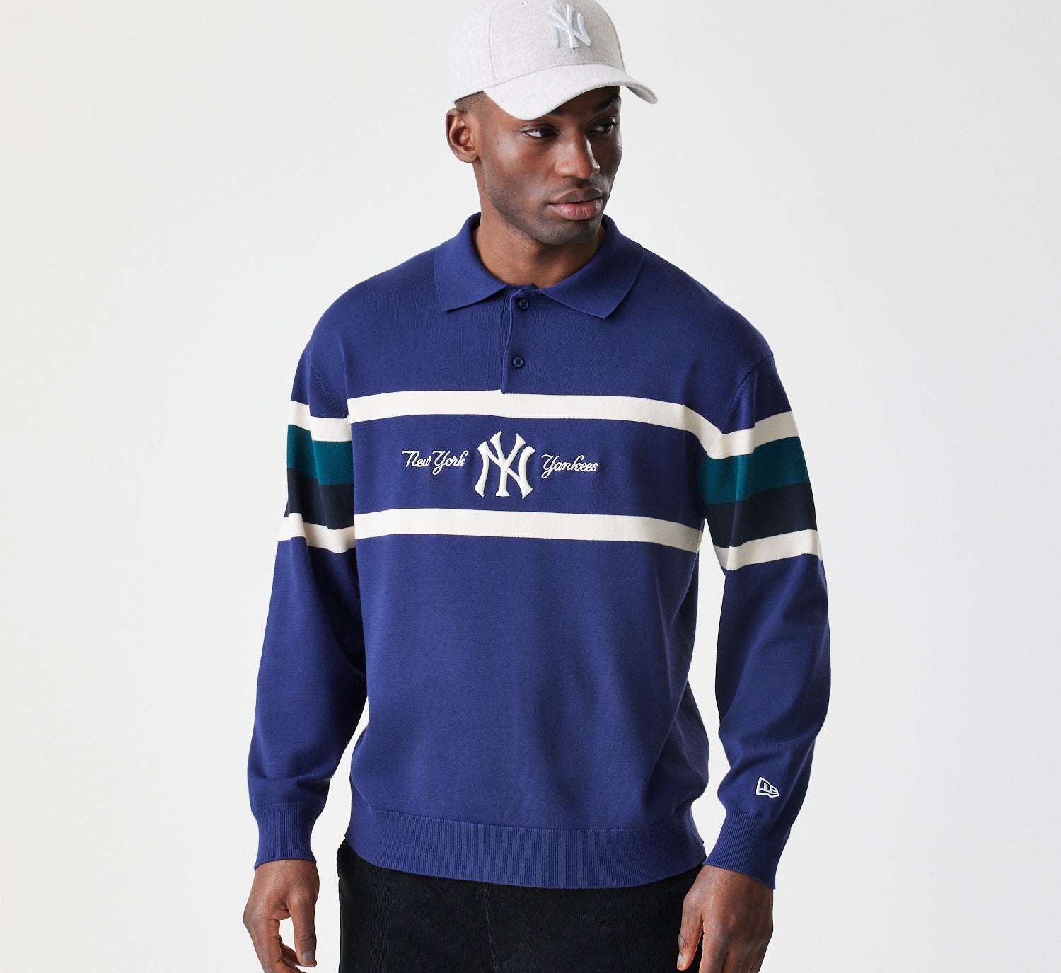 New Era - MLB KNIT RUGBY - New York Yankees - Navy - Headz Up 