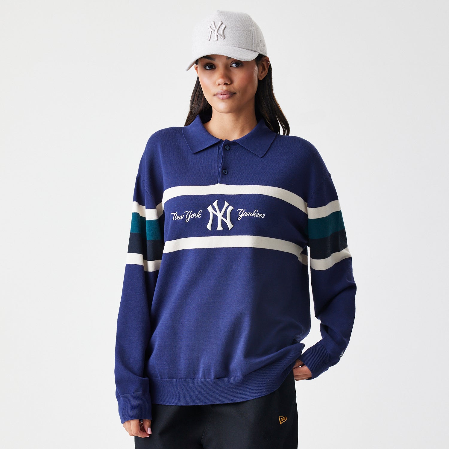 New Era - MLB KNIT RUGBY - New York Yankees - Navy - Headz Up 