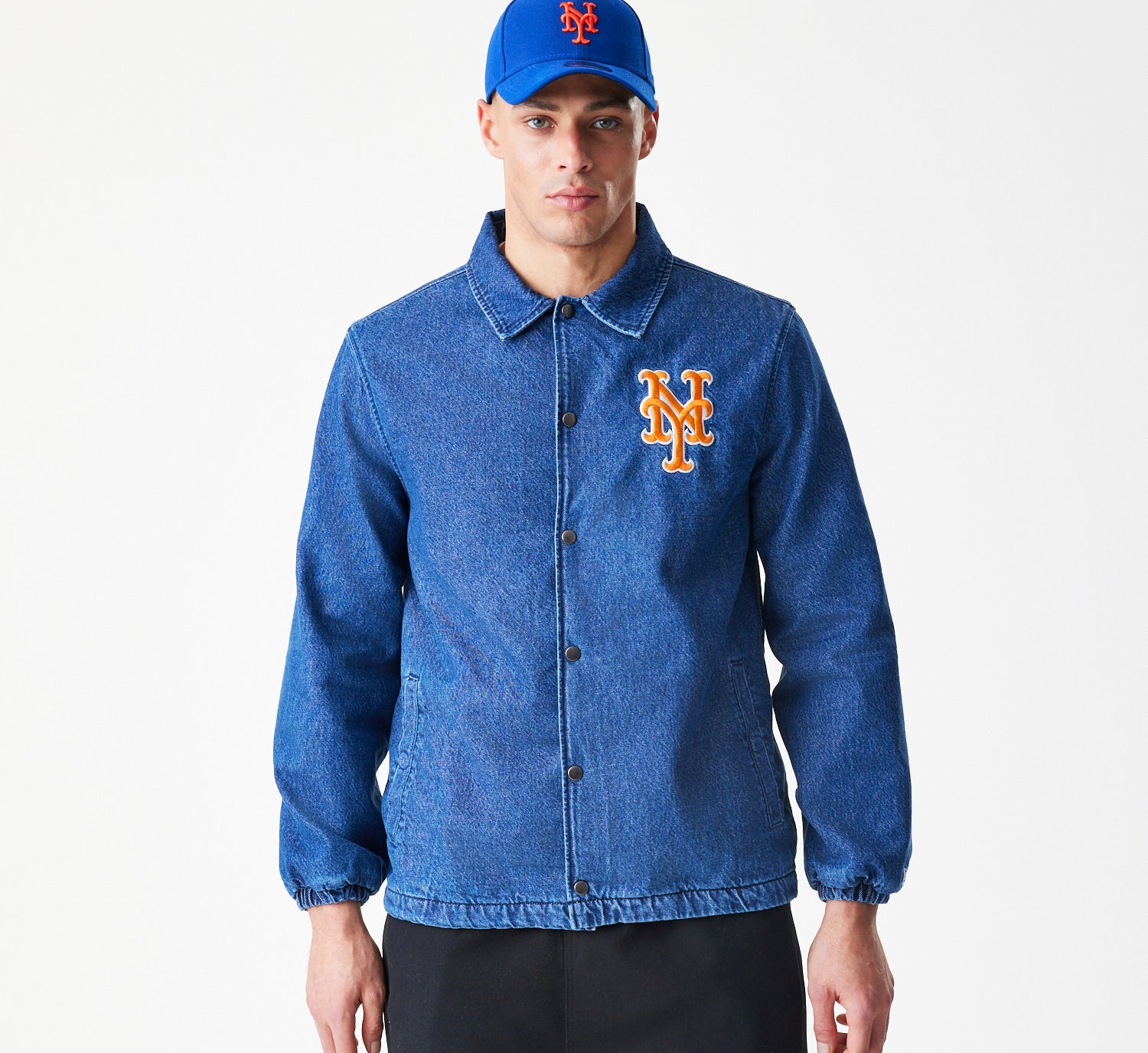 New Era - MLB Denim Coaches Jacket - New York Mets - Blue - Headz Up 