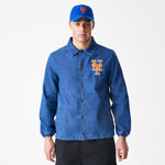 New Era - MLB Denim Coaches Jacket - New York Mets - Blue - Headz Up 