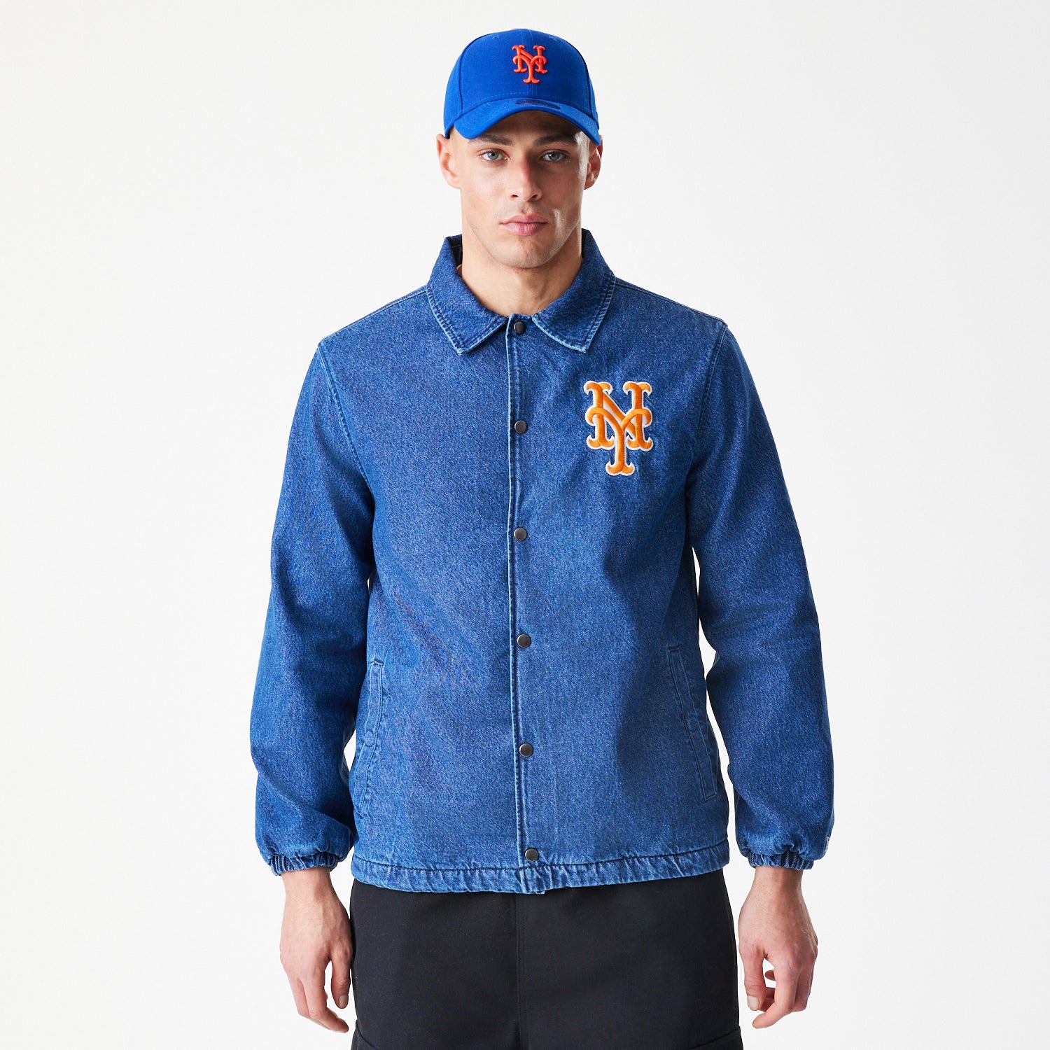 New Era - MLB Denim Coaches Jacket - New York Mets - Blue - Headz Up 