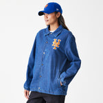 New Era - MLB Denim Coaches Jacket - New York Mets - Blue - Headz Up 