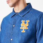 New Era - MLB Denim Coaches Jacket - New York Mets - Blue - Headz Up 