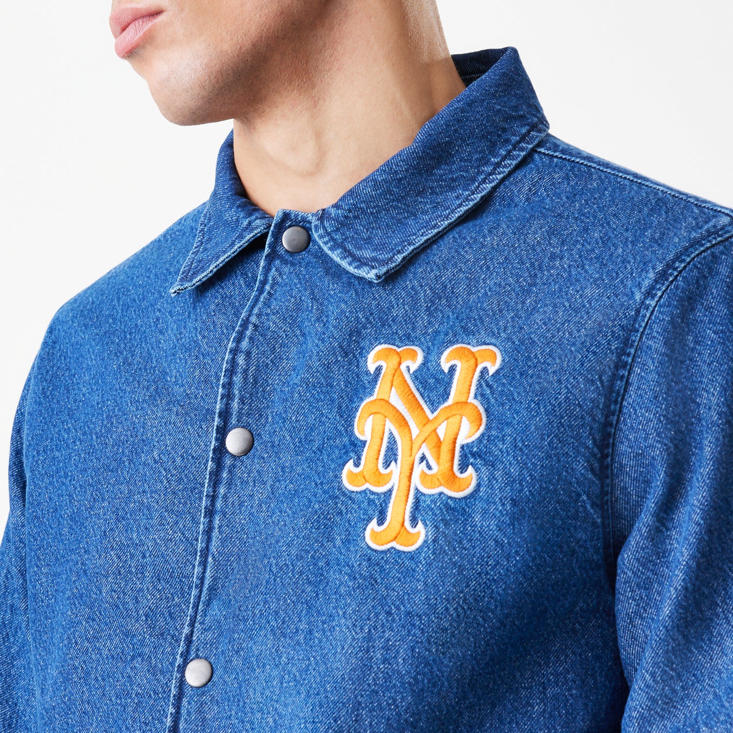 New Era - MLB Denim Coaches Jacket - New York Mets - Blue - Headz Up 