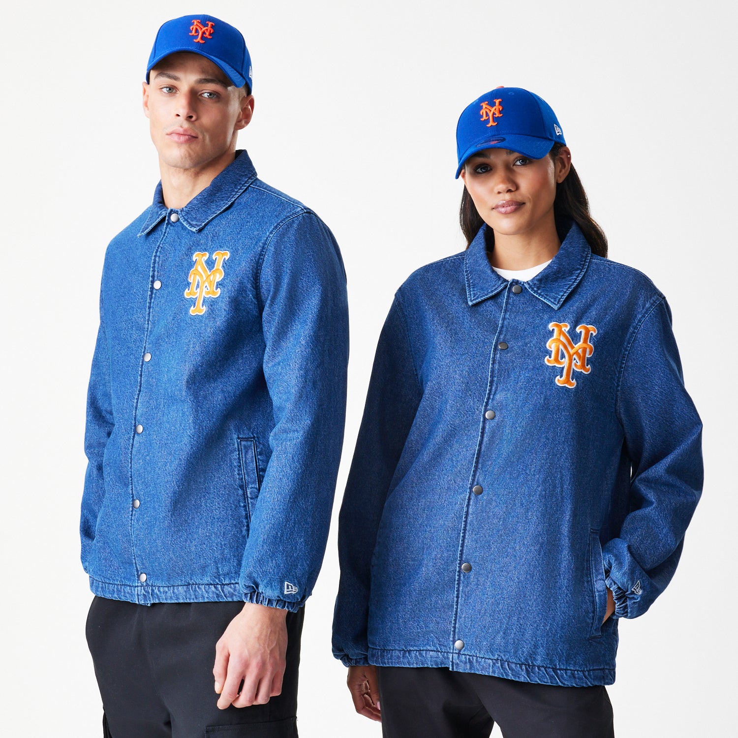 New Era - MLB Denim Coaches Jacket - New York Mets - Blue - Headz Up 