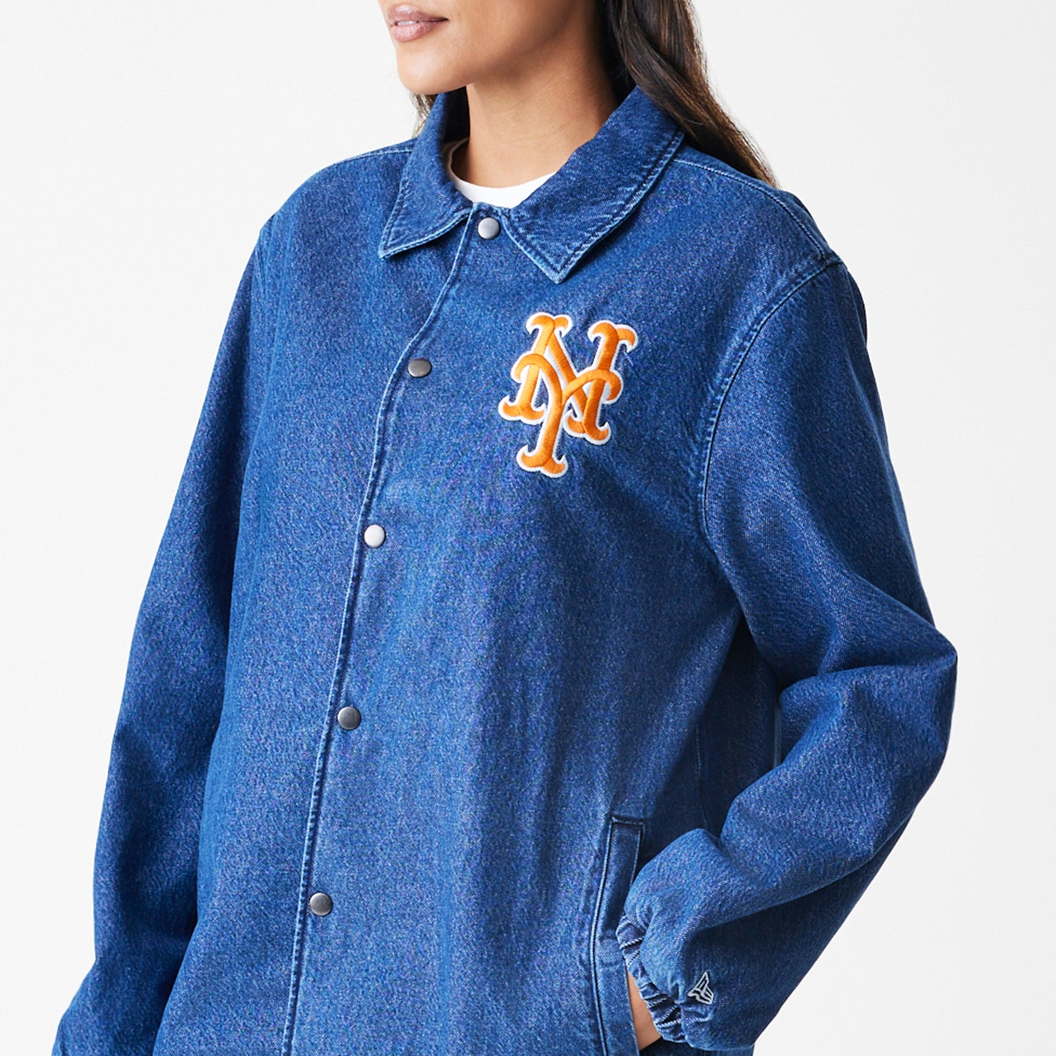 New Era - MLB Denim Coaches Jacket - New York Mets - Blue - Headz Up 