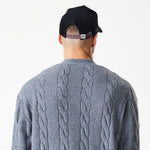 New Era - MLB KNIT Cardigan - New York Yankees - Grey - Headz Up 