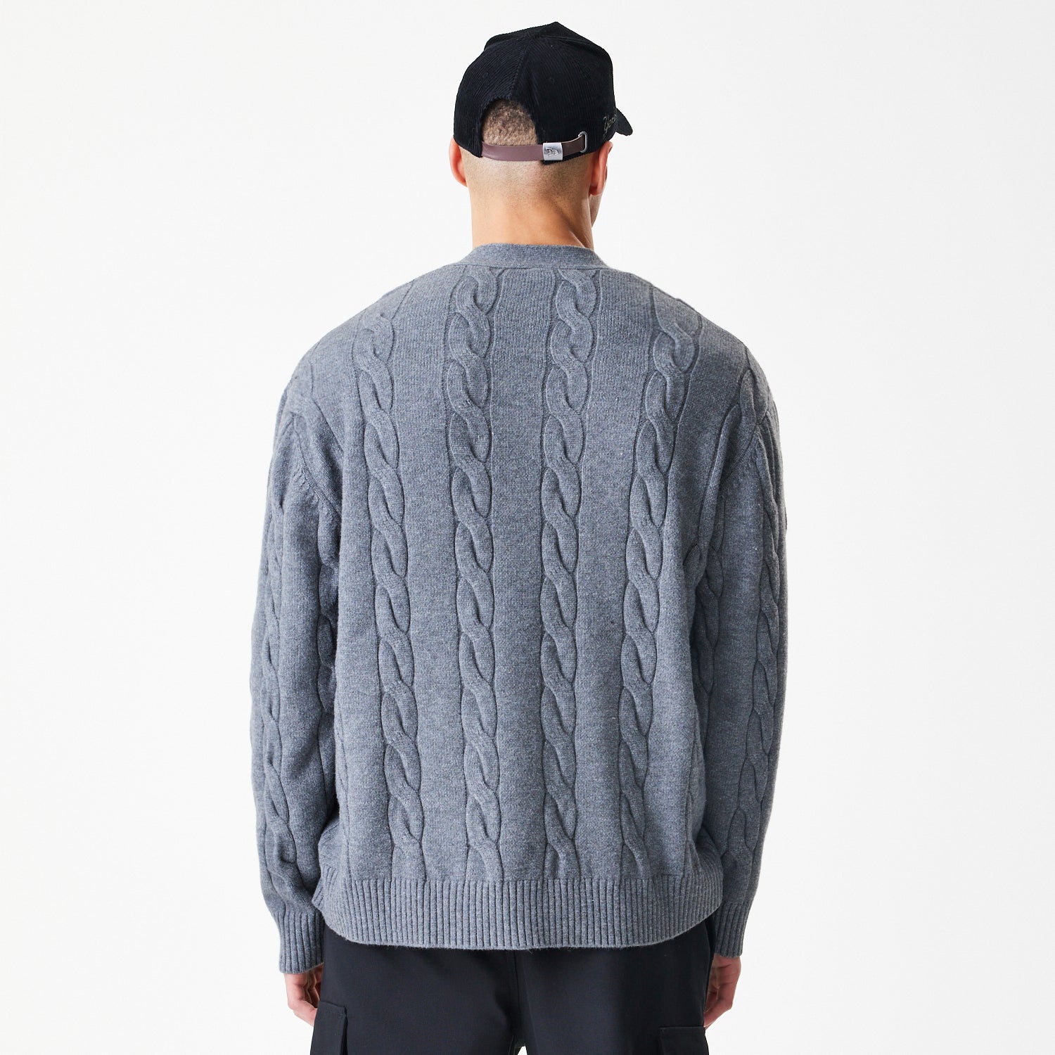 New Era - MLB KNIT Cardigan - New York Yankees - Grey - Headz Up 