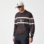 New Era - MLB KNIT RUGBY - Los Angeles Dodgers - Brown - Headz Up 