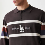 New Era - MLB KNIT RUGBY - Los Angeles Dodgers - Brown - Headz Up 