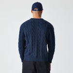 New Era - MLB CABLE KNIT SWEATER - New York Yankees - Navy - Headz Up 