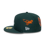 New Era - 59FIFTY Fitted Cap - MLB AOP - Baltimore Orioles - Dark Green - Headz Up 
