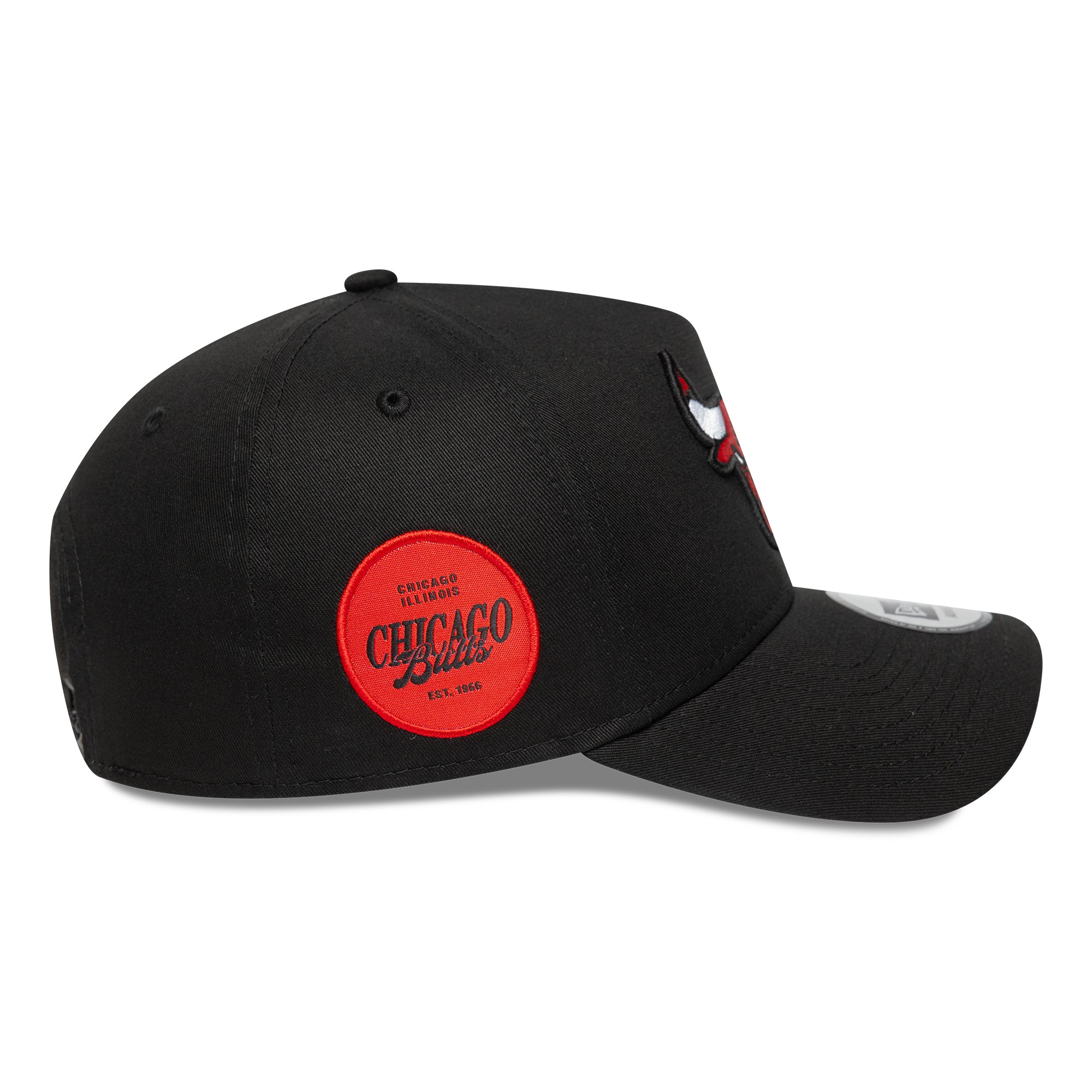 New Era - Chicago Bulls - SIDE PATCH - E-Frame Cap - Black - Headz Up 