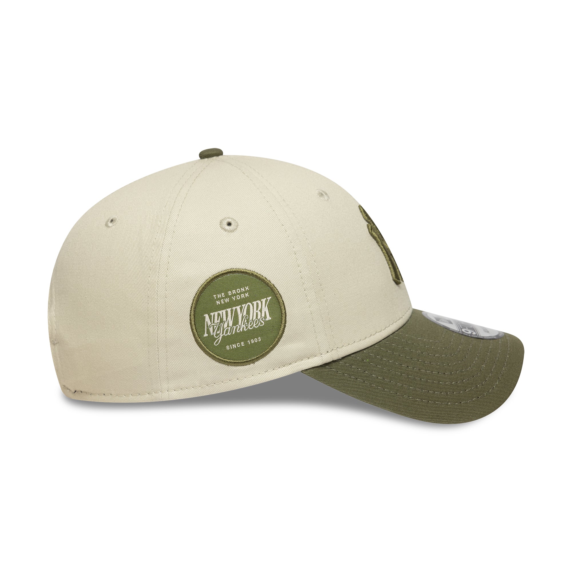 New Era - 9FORTY - SIDE PATCH - New York Yankees - Chrome/Olive - Headz Up 