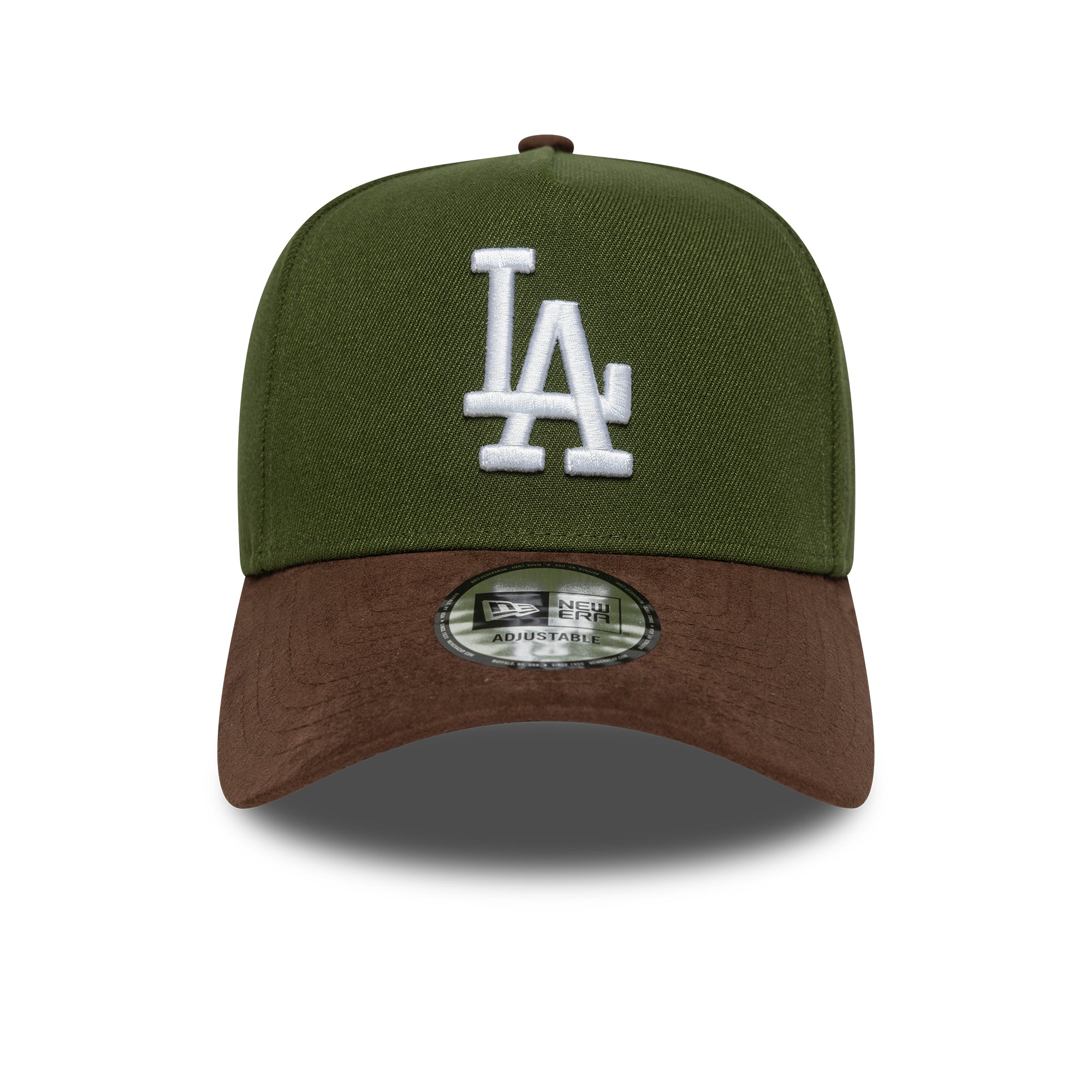 New Era - Los Angeles Dodgers - SUEDE VISOR - E-Frame Cap - Green/Brown - Headz Up 