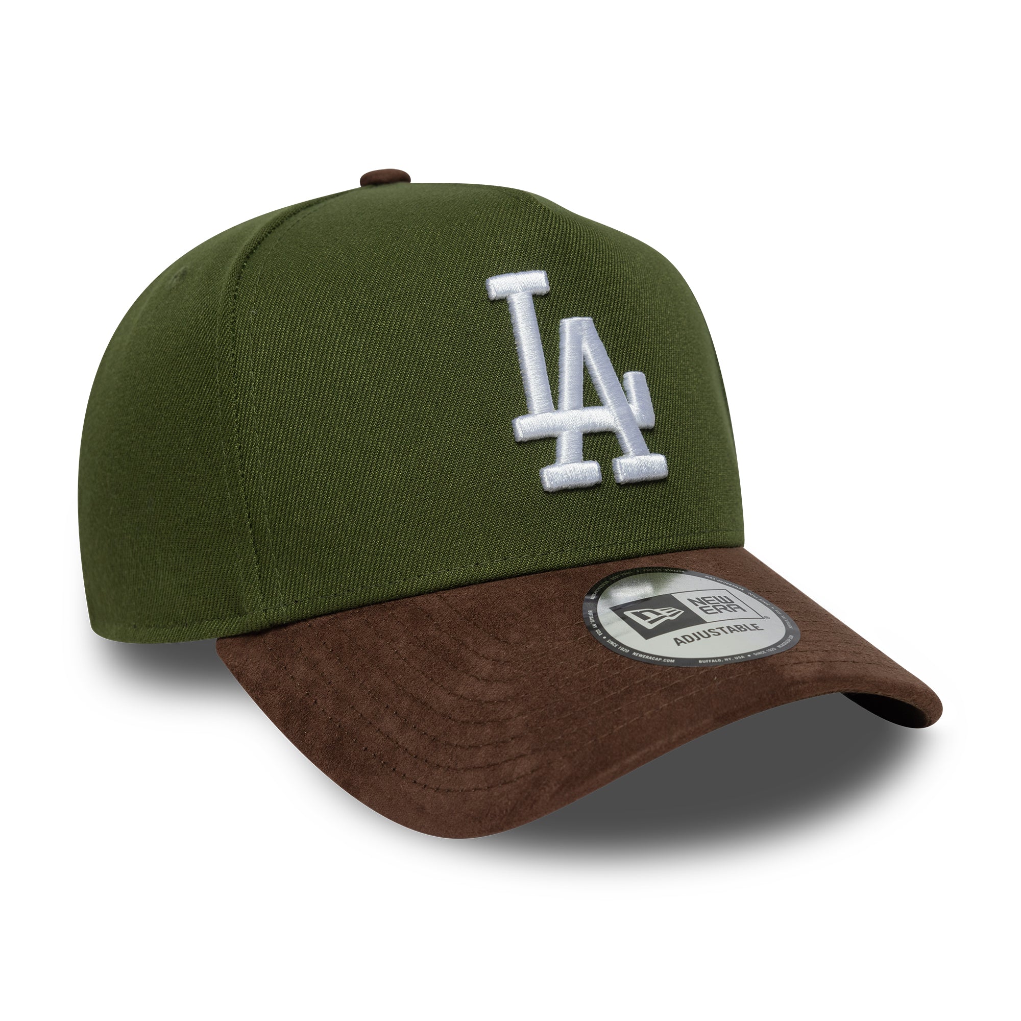 New Era - Los Angeles Dodgers - SUEDE VISOR - E-Frame Cap - Green/Brown - Headz Up 