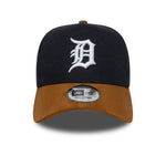 New Era - Detroit Tigers - SUEDE VISOR - E-Frame Cap - Navy/Brown - Headz Up 