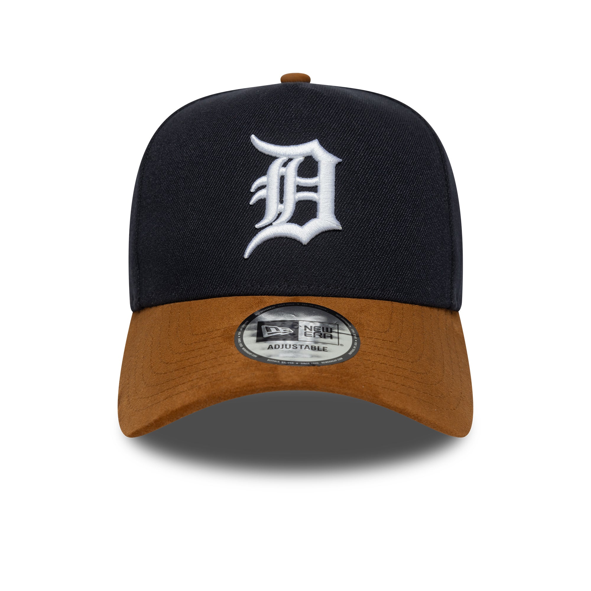 New Era - Detroit Tigers - SUEDE VISOR - E-Frame Cap - Navy/Brown - Headz Up 