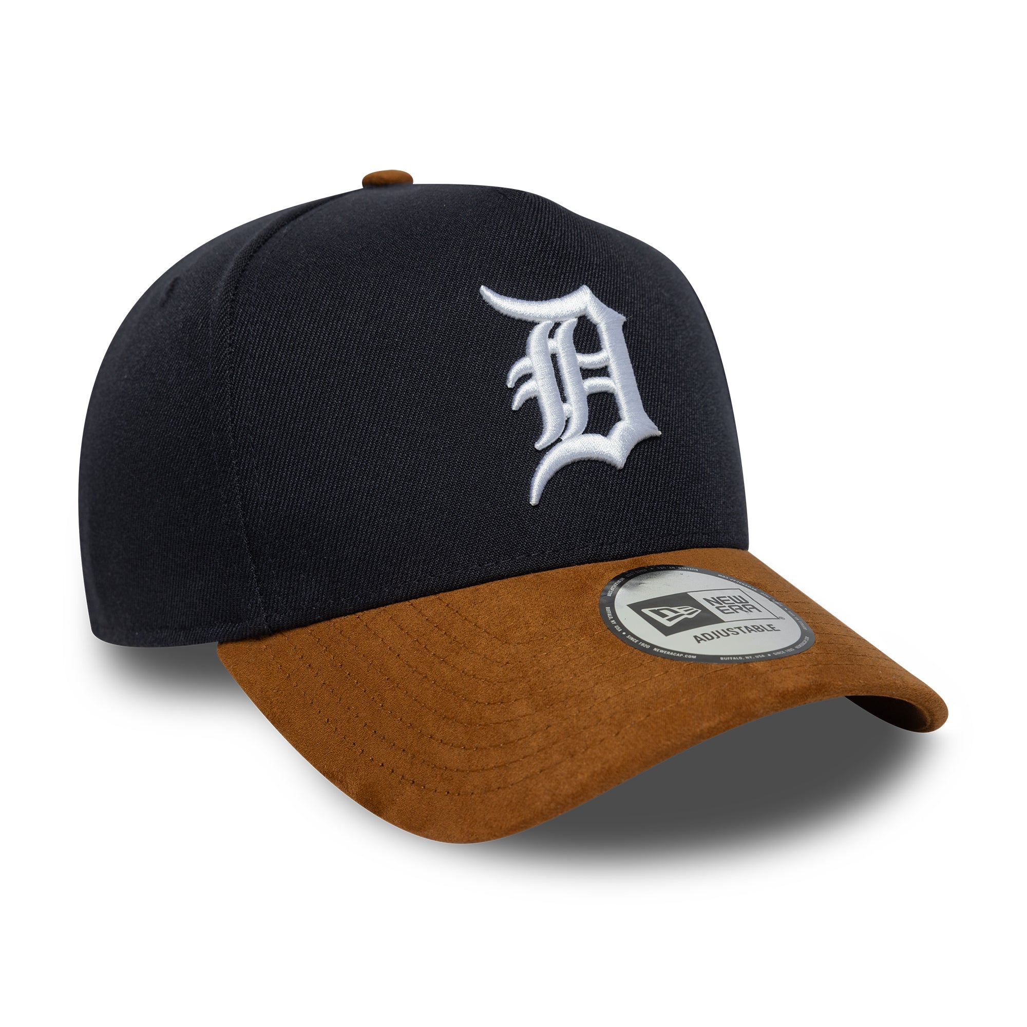 New Era - Detroit Tigers - SUEDE VISOR - E-Frame Cap - Navy/Brown - Headz Up 