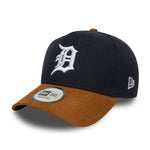 New Era - Detroit Tigers - SUEDE VISOR - E-Frame Cap - Navy/Brown - Headz Up 