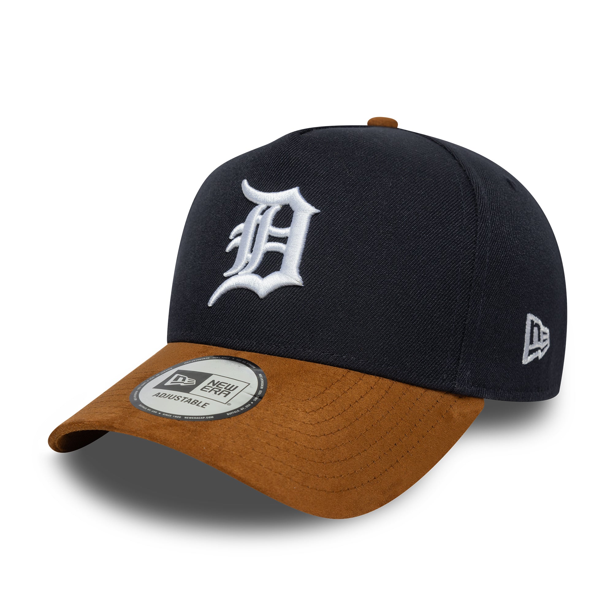 New Era - Detroit Tigers - SUEDE VISOR - E-Frame Cap - Navy/Brown - Headz Up 