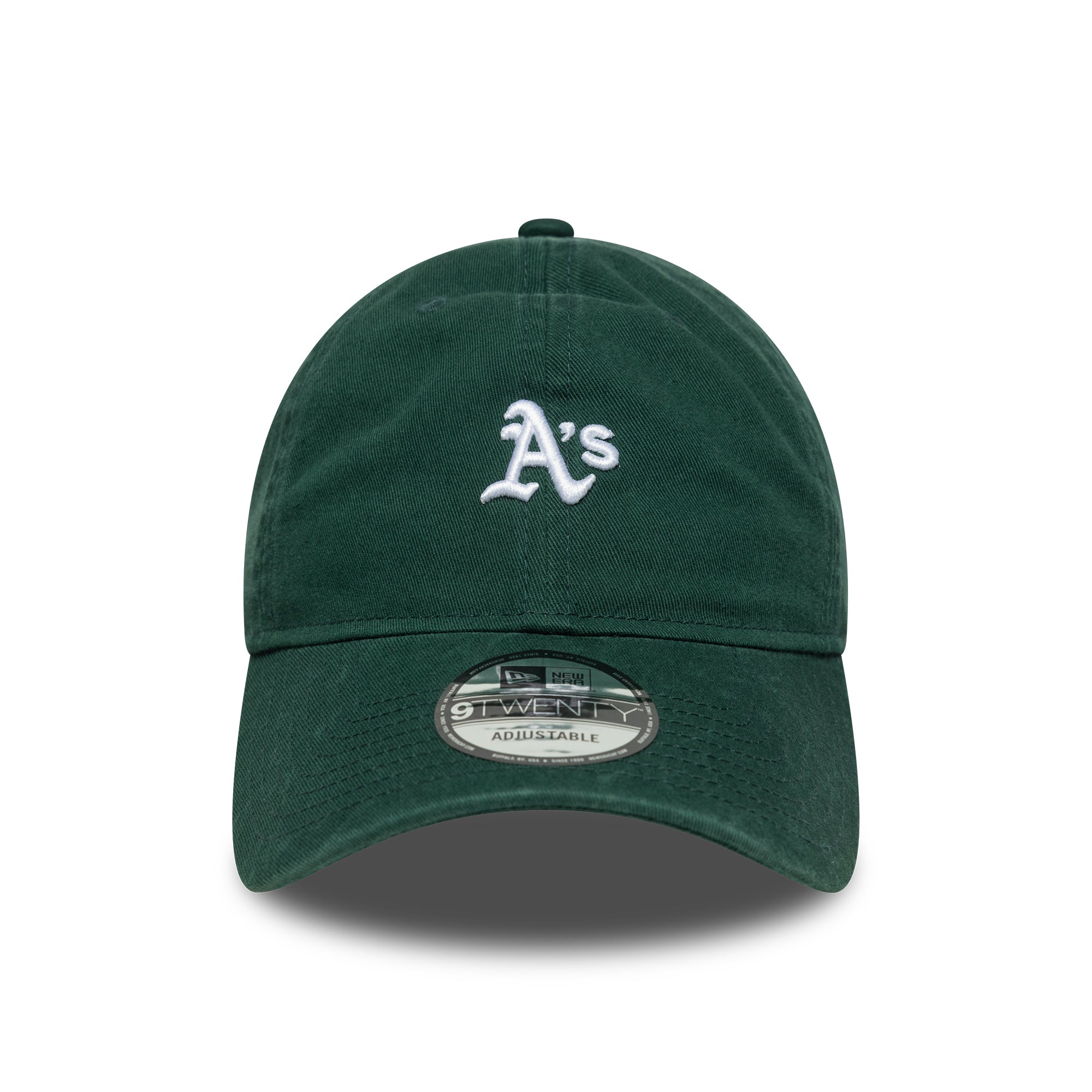 New Era - 9TWENTY - Mini Logo Washed - Oakland Athletics - Dark Green - Headz Up 