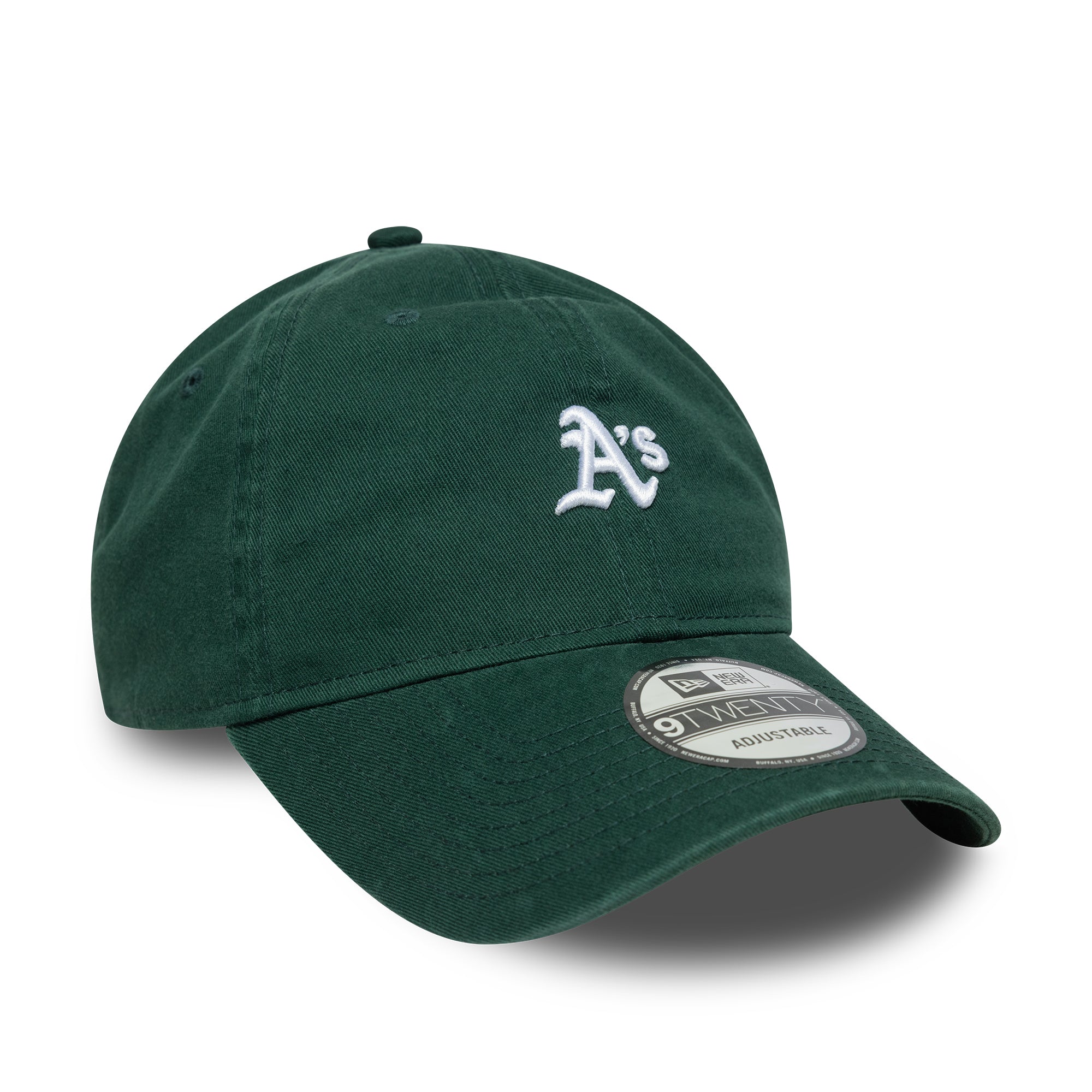 New Era - 9TWENTY - Mini Logo Washed - Oakland Athletics - Dark Green - Headz Up 