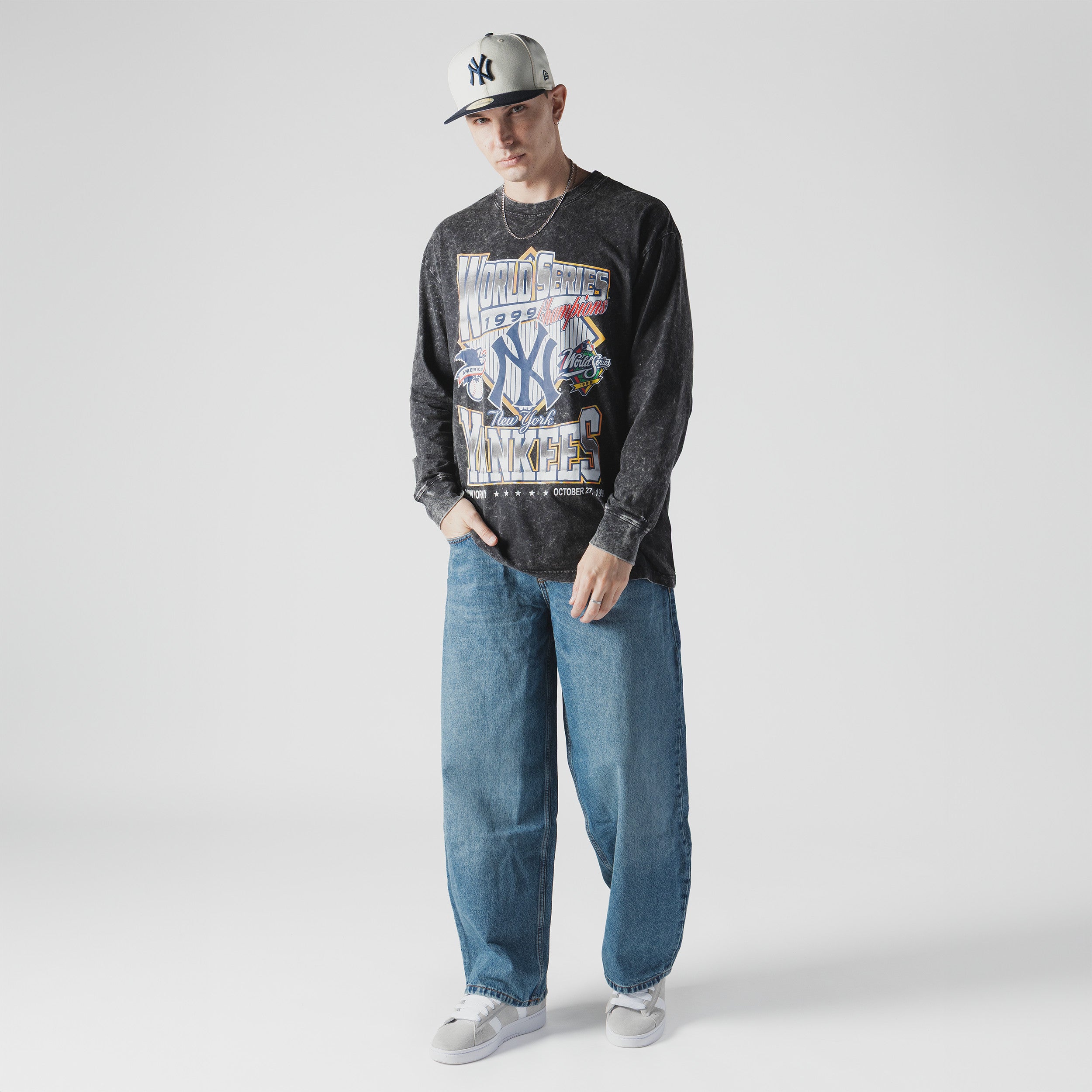 New Era - MLB Sportsclass Longsleeve Tee - New York Yankees - Black - Headz Up 