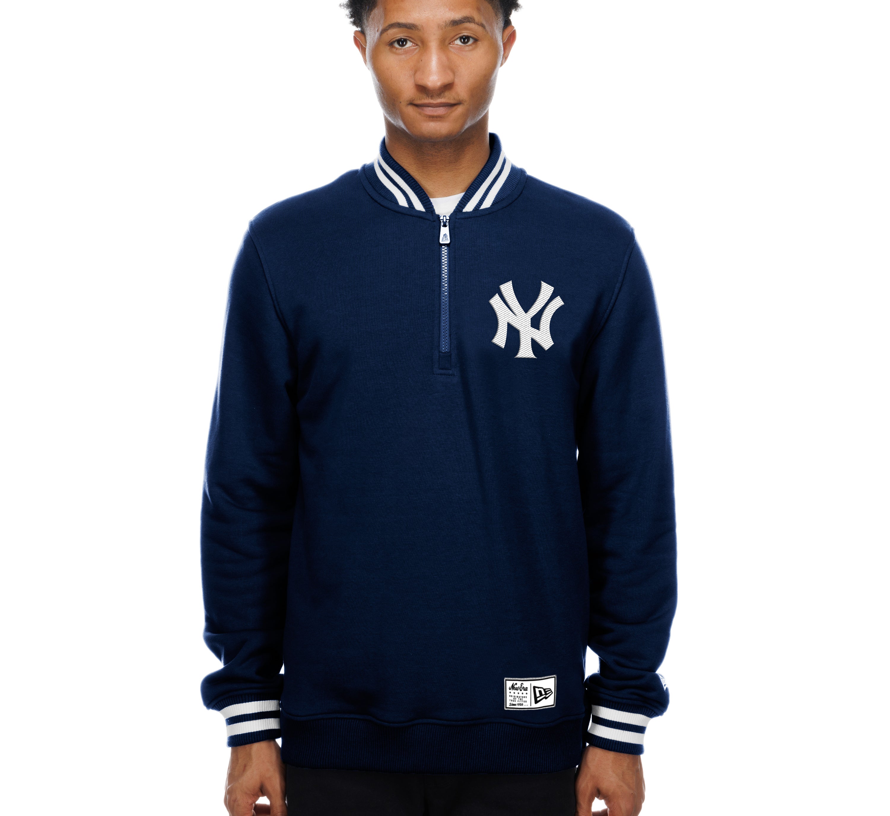 New Era - Throwback Prep Quarter Zip - New York Yankees - Navy - Headz Up 