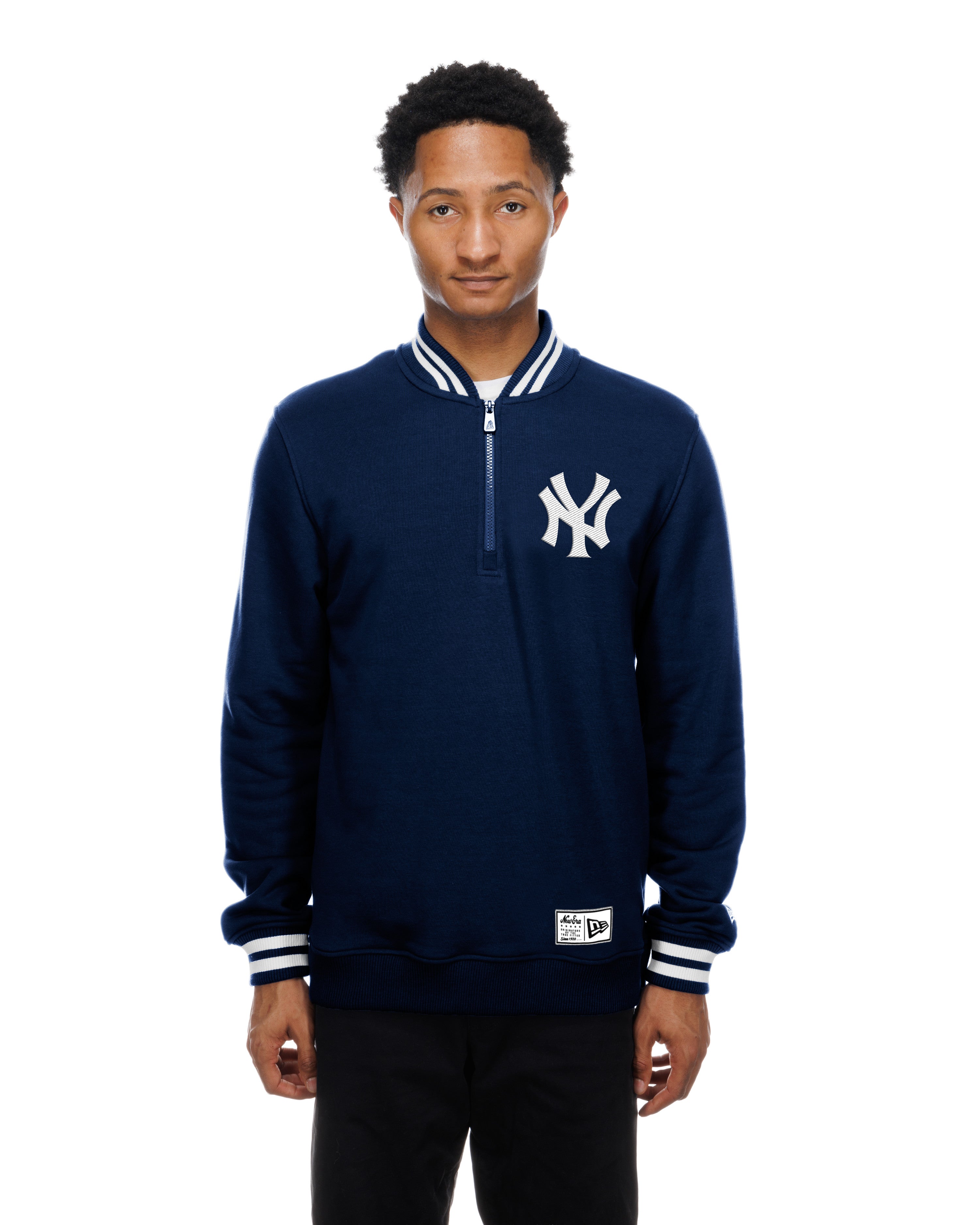 New Era - Throwback Prep Quarter Zip - New York Yankees - Navy - Headz Up 