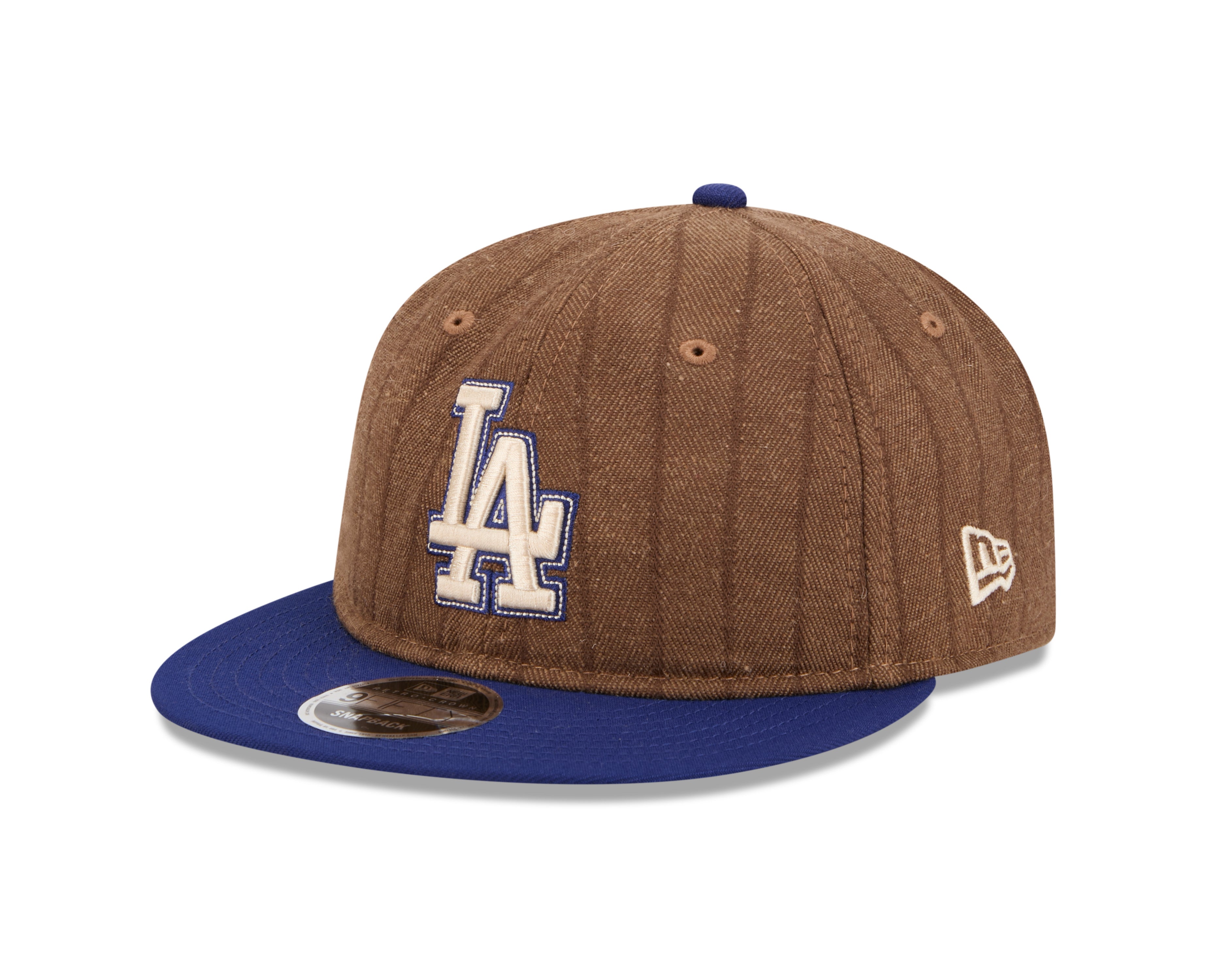 New Era - 9FIFTY Retro Crown - Los Angeles Dodgers - WOOL PINSTRIPE - Brown - Headz Up 