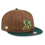 New Era - 9FIFTY Retro Crown - Oakland Athletics - WOOL PINSTRIPE - Brown - Headz Up 