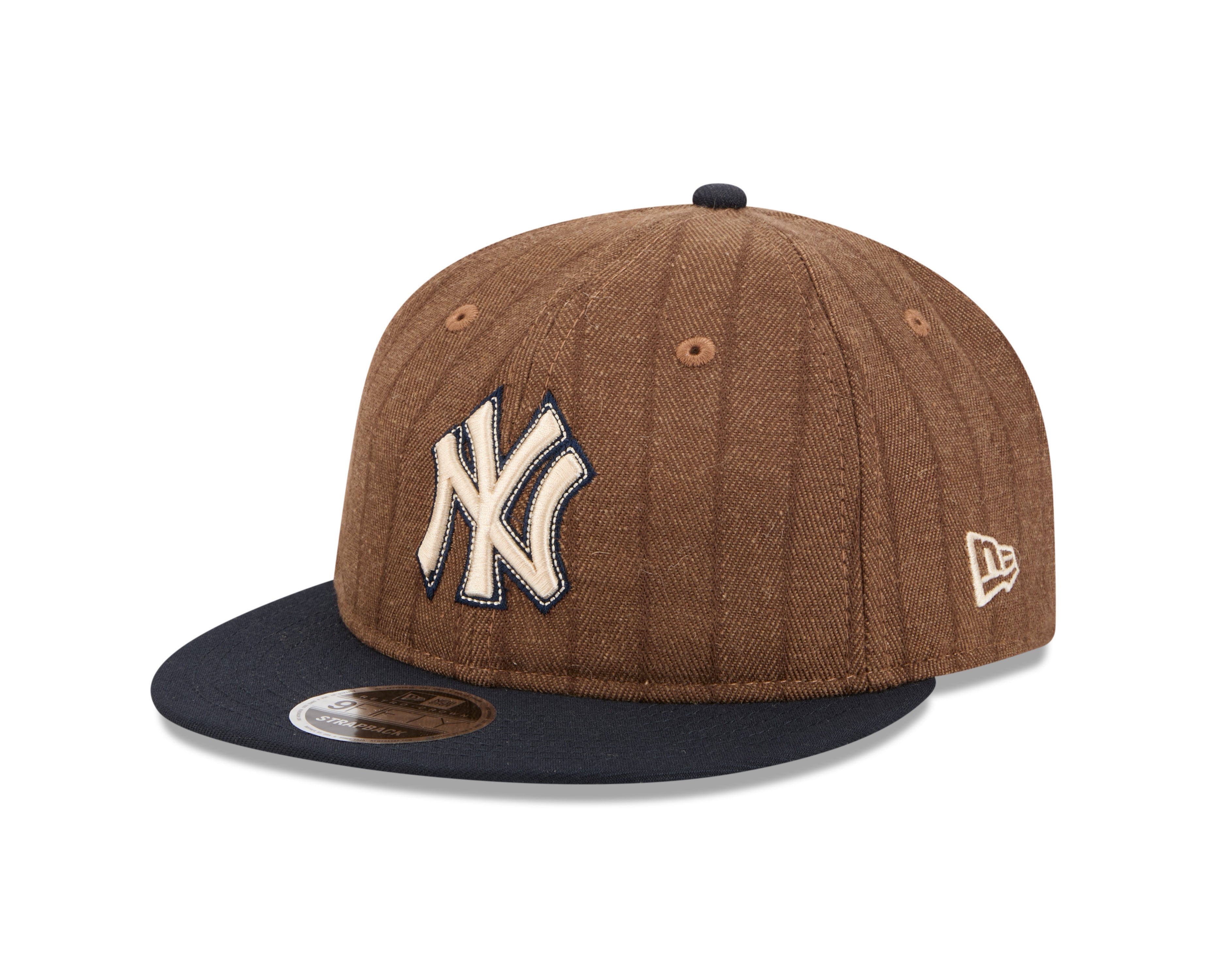 New Era - 9FIFTY Retro Crown - New York Yankees - WOOL PINSTRIPE - Brown - Headz Up 