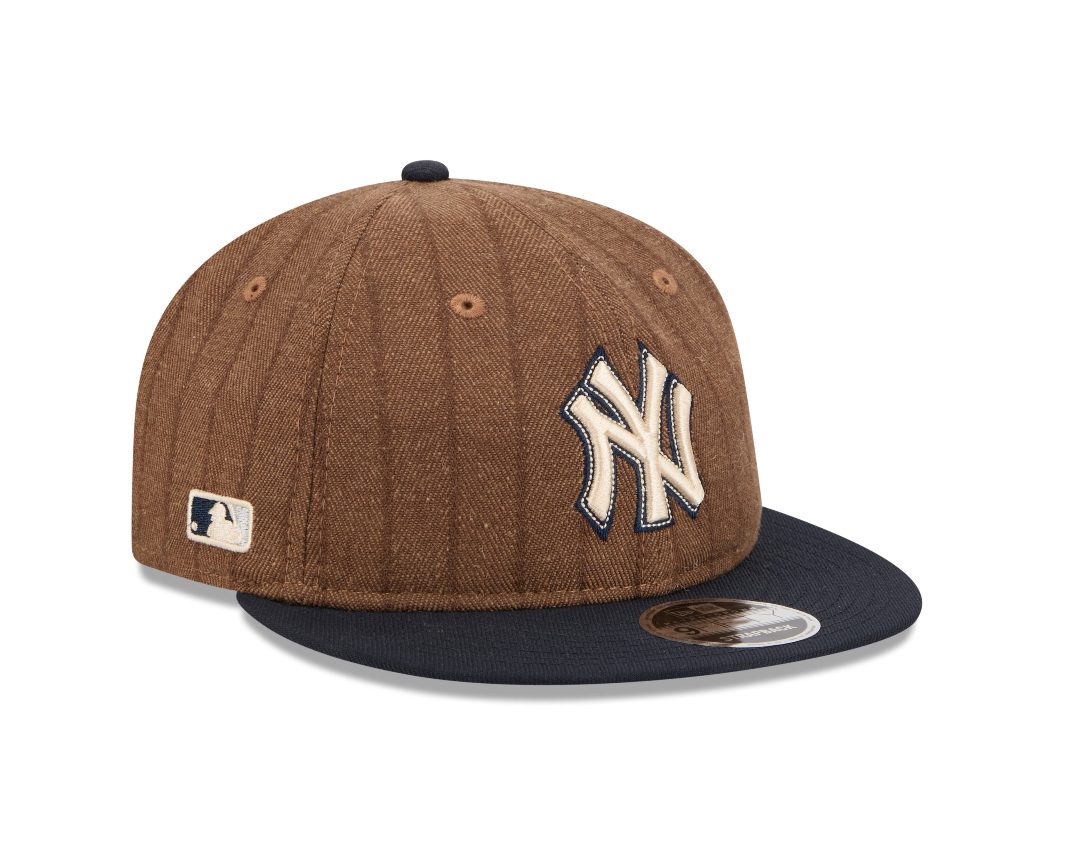 New Era - 9FIFTY Retro Crown - New York Yankees - WOOL PINSTRIPE - Brown - Headz Up 
