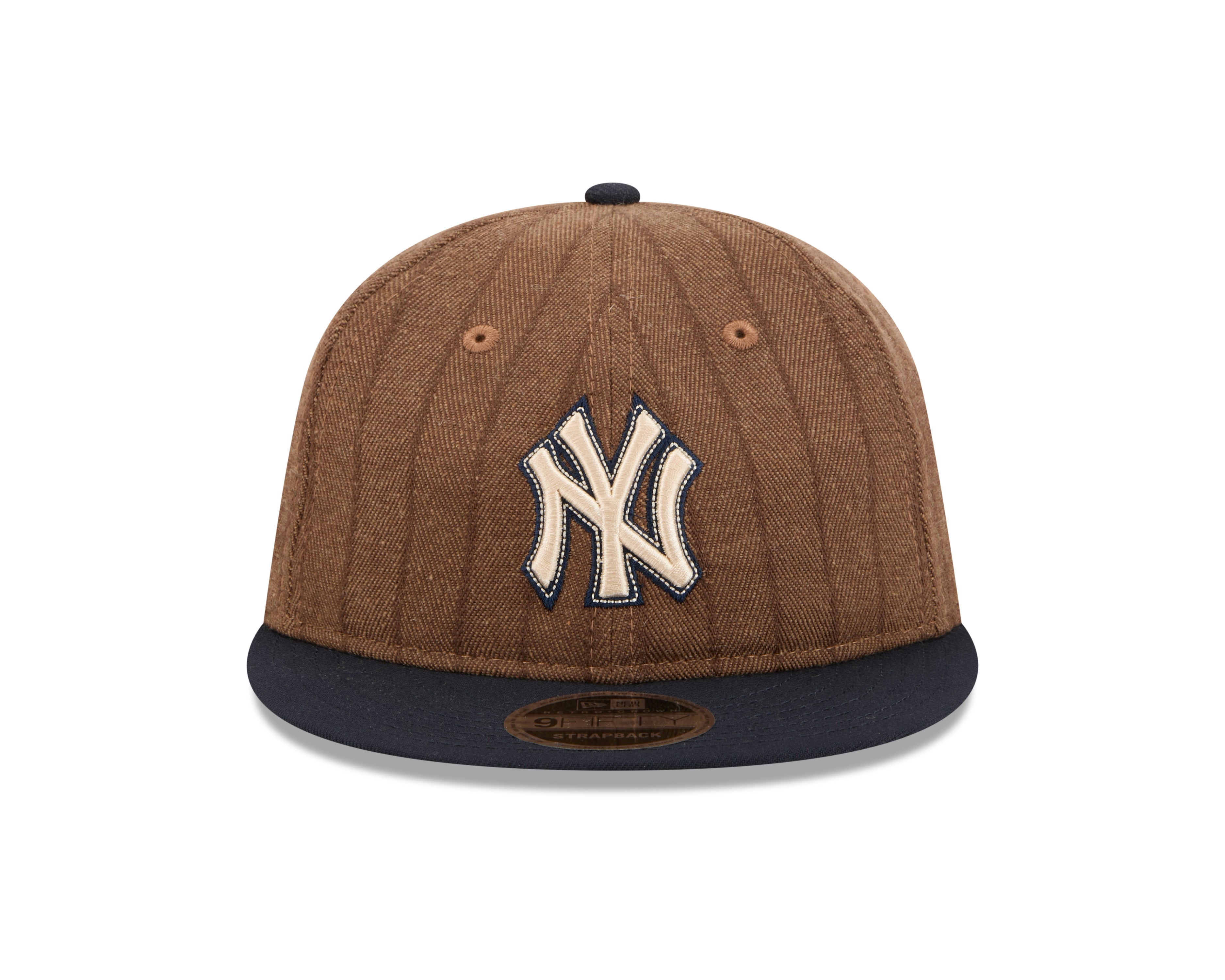 New Era - 9FIFTY Retro Crown - New York Yankees - WOOL PINSTRIPE - Brown - Headz Up 