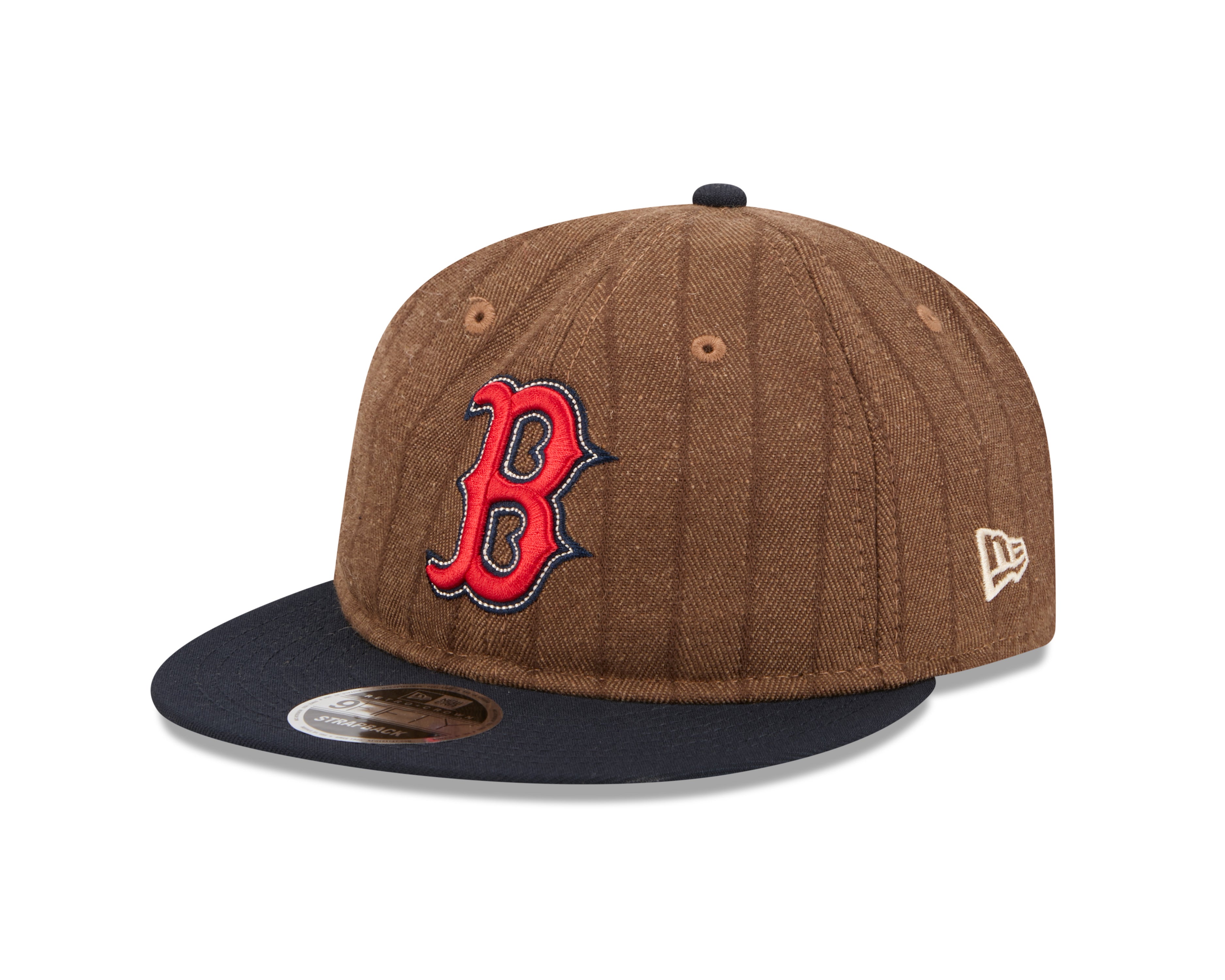 New Era - 9FIFTY Retro Crown - Boston Red Sox - WOOL PINSTRIPE - Brown - Headz Up 