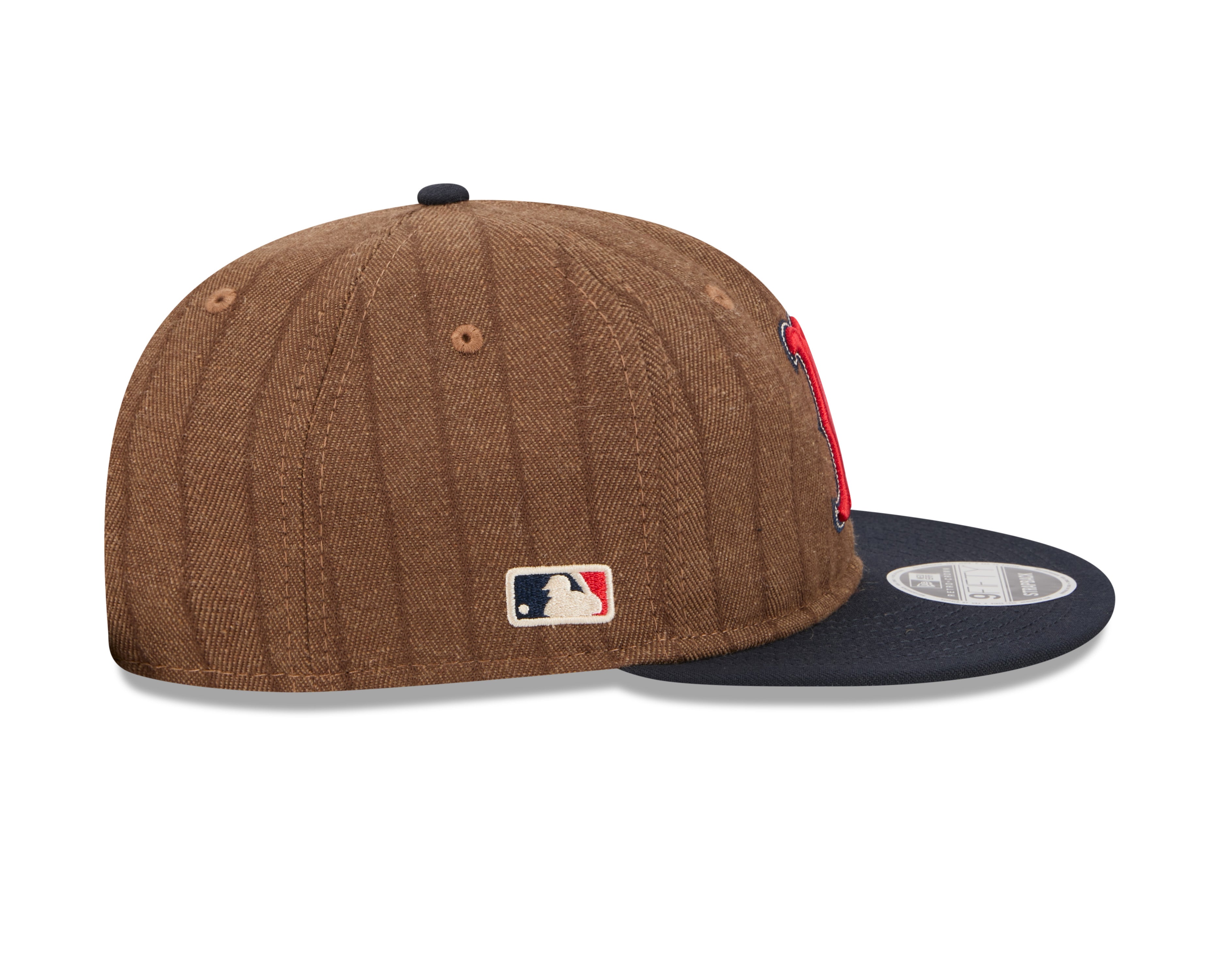 New Era - 9FIFTY Retro Crown - Boston Red Sox - WOOL PINSTRIPE - Brown - Headz Up 