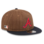 New Era - 9FIFTY Retro Crown - Atlanta Braves - WOOL PINSTRIPE - Brown - Headz Up 