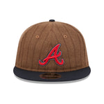 New Era - 9FIFTY Retro Crown - Atlanta Braves - WOOL PINSTRIPE - Brown - Headz Up 