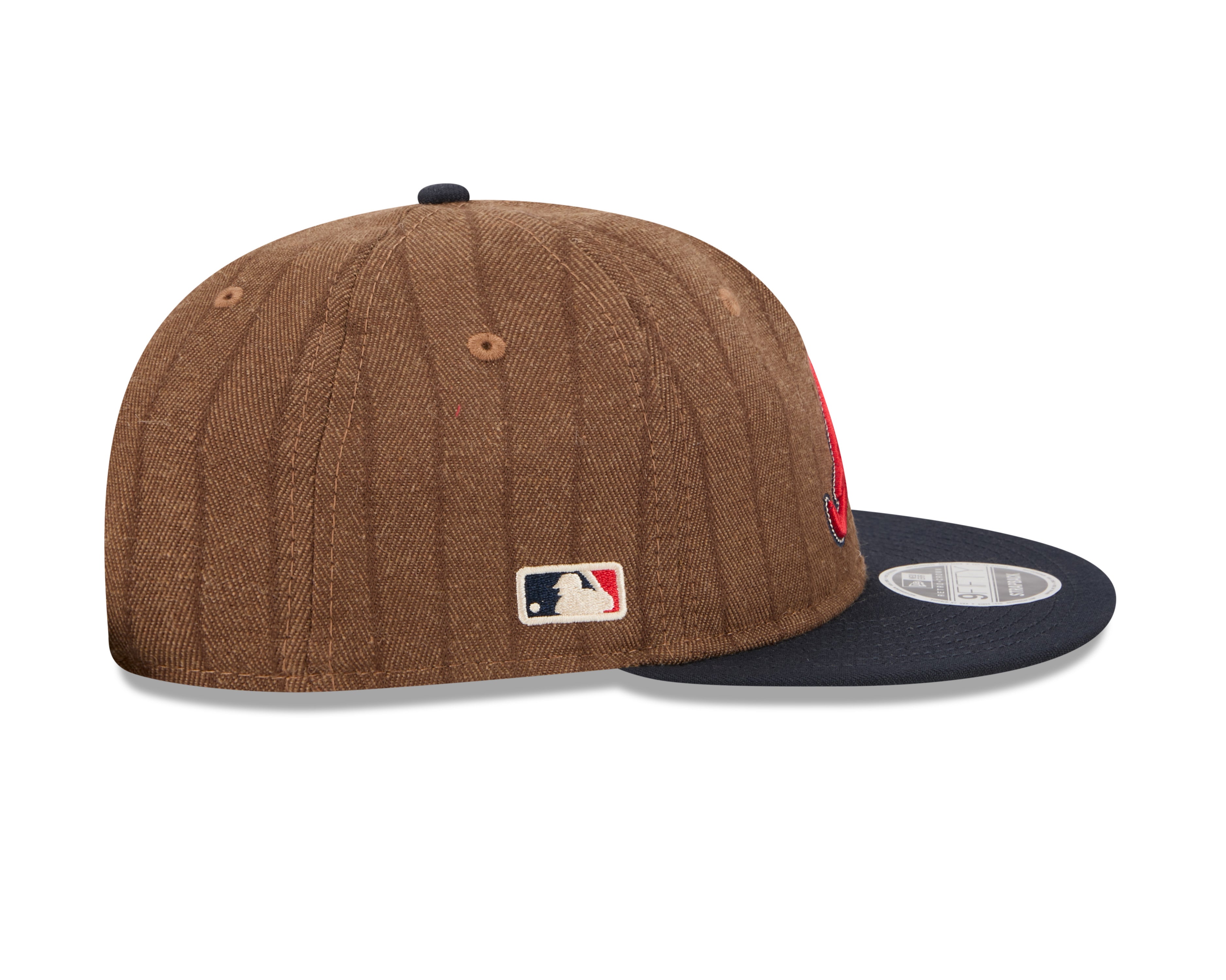 New Era - 9FIFTY Retro Crown - Atlanta Braves - WOOL PINSTRIPE - Brown - Headz Up 