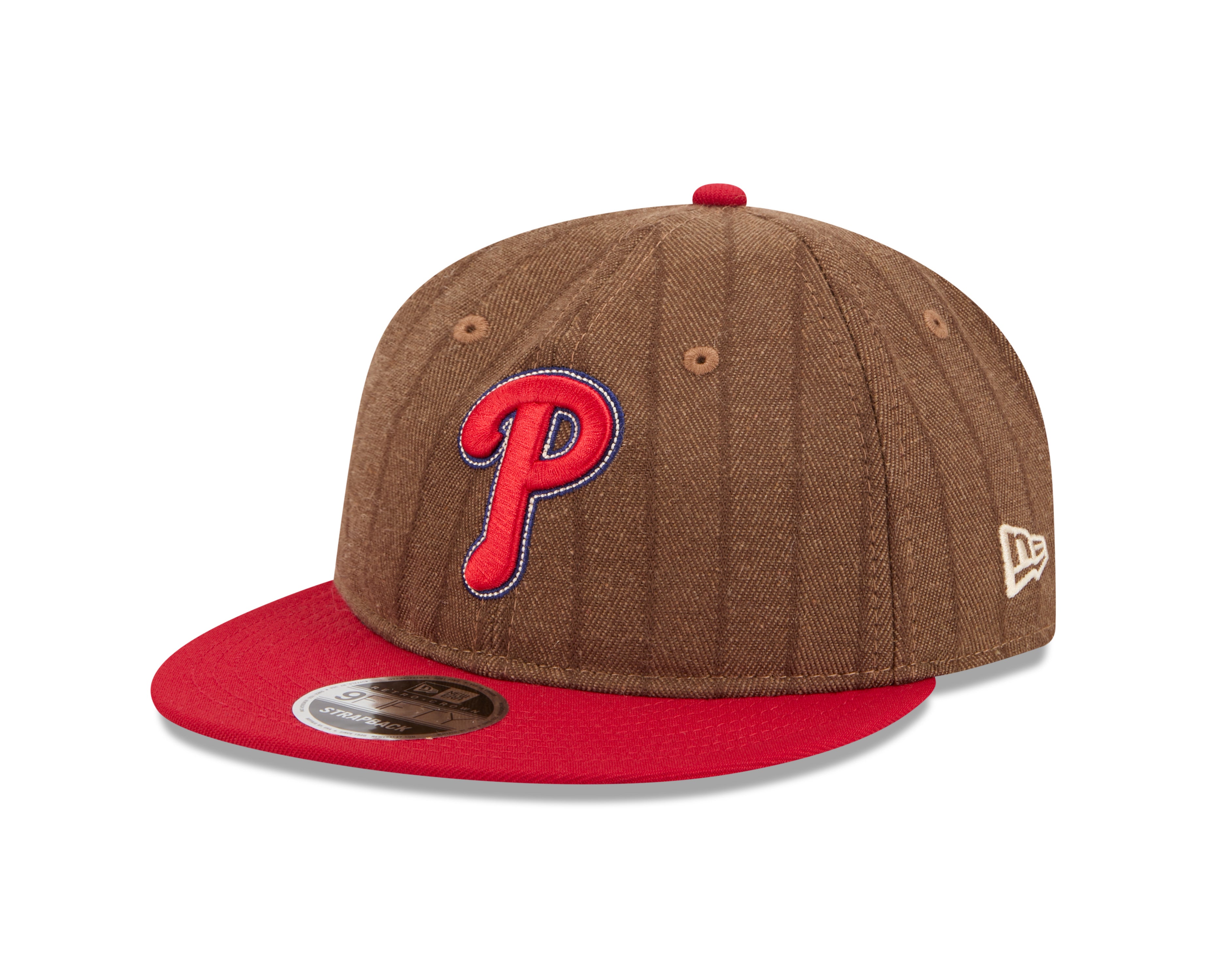 New Era - 9FIFTY Retro Crown - Philadelphia Phillies - WOOL PINSTRIPE - Brown - Headz Up 