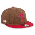 New Era - 9FIFTY Retro Crown - Philadelphia Phillies - WOOL PINSTRIPE - Brown - Headz Up 